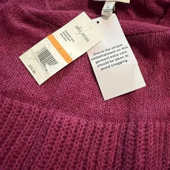 Ella moss size S women’s knit sweater penelope Malaga magenta pink - Picture 6 of 10